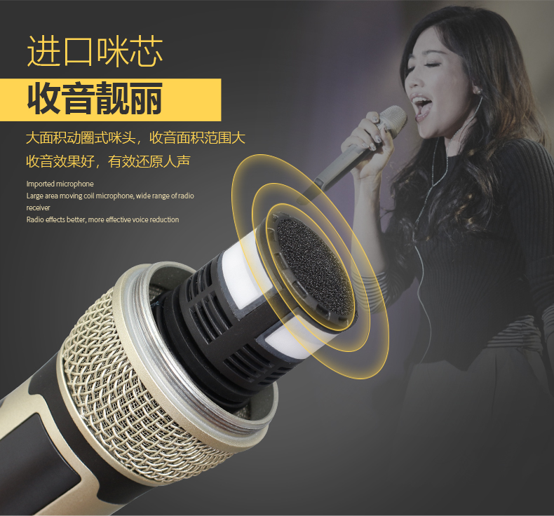 details Skm9000 professional stage performance microphone singing KTV karaoke one到两个无线麦克风房屋（6）