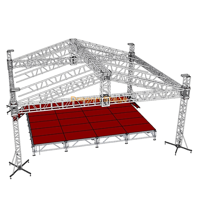 400mm螺栓桁架户外活动派对金字塔屋顶桁架系统10x8x8m 