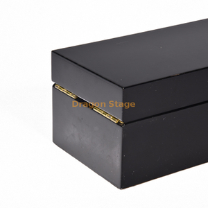 黑色钢琴漆定制豪华木制香水瓶盒包装礼品盒带钥匙锁
