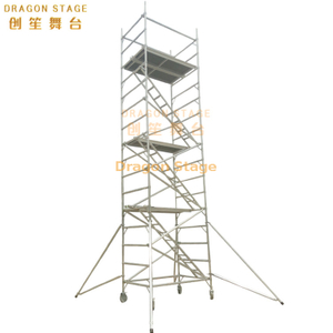 1.35x2x4.29 M铝制木制双铝双脚手架与攀登梯子