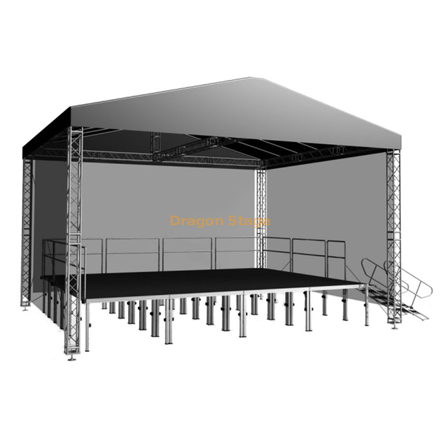 轻松安装铝制移动活动舞台室外便携式音乐会桁架阶段9x6x5m