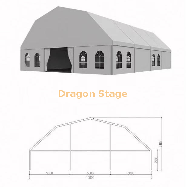 铝15m跨度多边形事件帐篷