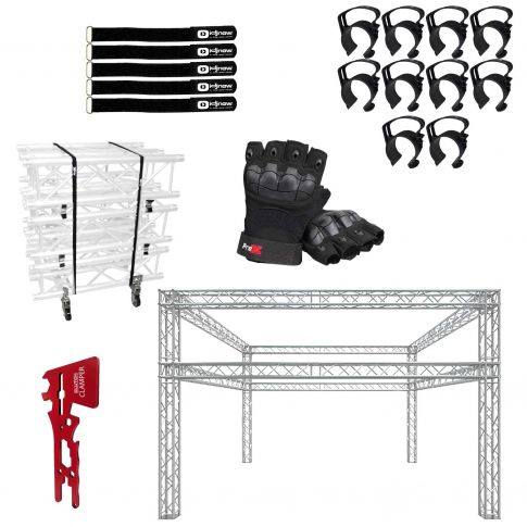 Global Truss 20'x20'双层盒桁架贸易展览台，带配件包