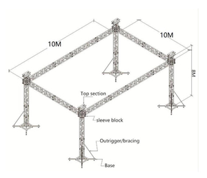 铝制桁架屋顶系统10x10x8m