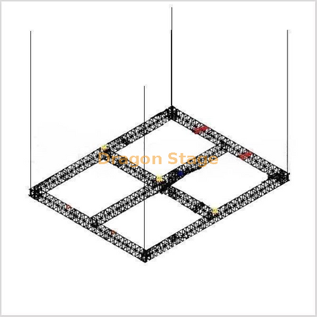 适用于 6x9m 演播室的铝制悬挂照明桁架