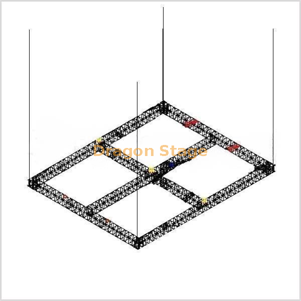 铝制悬挂照明桁架，用于工作室6x9m