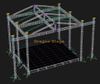 户外音乐会铝制坡屋顶设计 12x12x9m