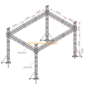 重型舞台设备照明桁架系统10x7x8m