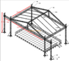 36x18x12米大型音乐会舞台，带多塔屋顶桁架系统 - 120x60x40英尺