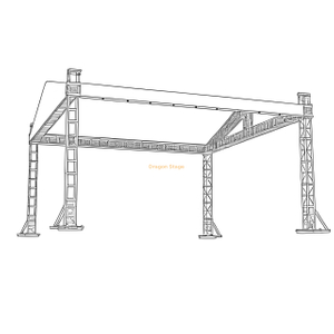 铝事件俯仰桁架屋顶倾斜的桁架屋顶18x8x3m