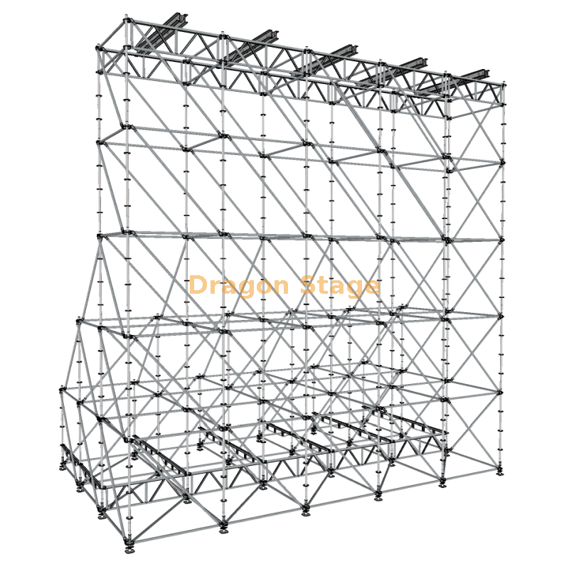 屏幕塔 10x6x10 米模块化环锁 LED 屏幕支撑塔适用于音乐会