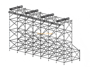 14x4x8m双排环锁式LED屏悬挂结构，带14m桁架梁