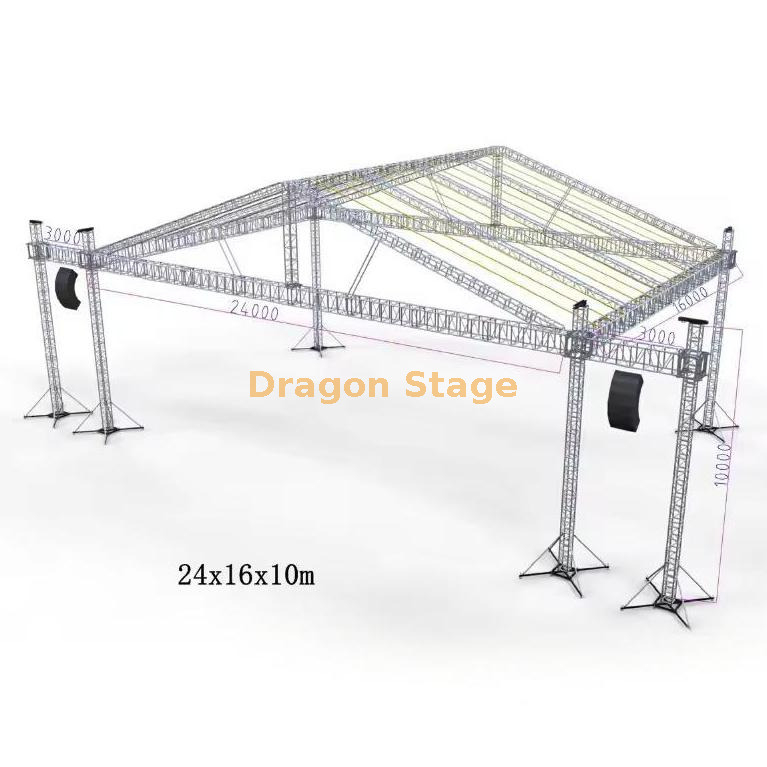 大音乐会阵列阶段屋顶桁架24x16x10m
