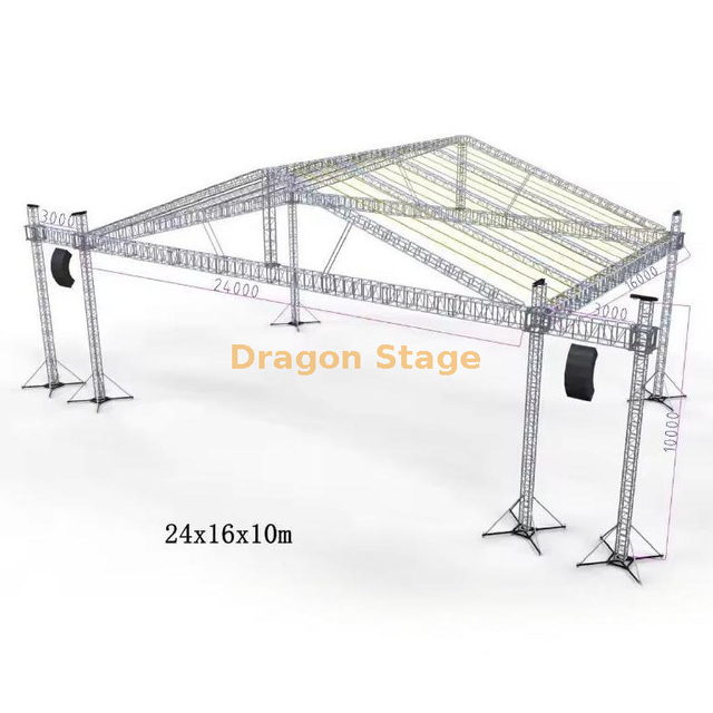 大音乐会阵列阶段屋顶桁架24x16x10m
