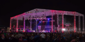 龙桁架定制LED屏墙地脚架LED箱体支撑架