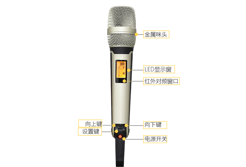 SKM9000专业舞台性能麦克风麦克风唱歌KTV KARAOKE一到两个无线麦克风家庭细节（6） 