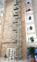 1.35x2x13.59m 铝制移动施工双脚手架，带梯子