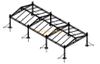 定制学校户外运动田桁架屋顶盖系统15x24x6m