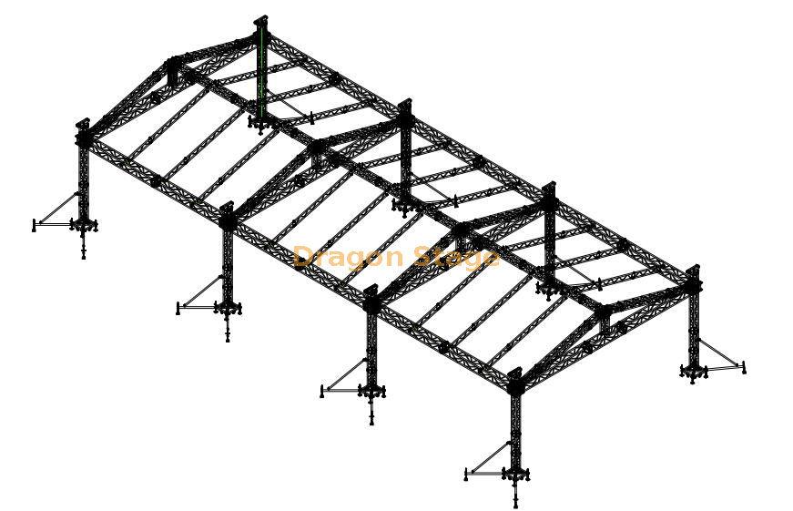 定制学校户外运动田桁架屋顶盖系统15x24x6m