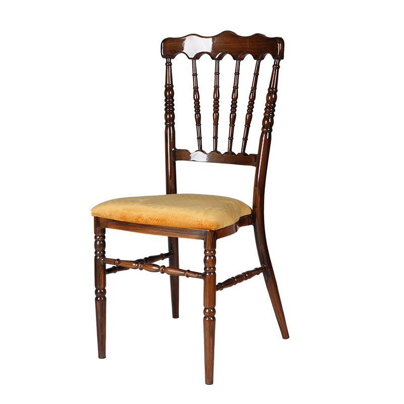 酒店家具婚礼城堡椅铁艺酒店餐椅金属竹节椅餐厅餐椅厂家直供