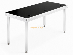定制 2200x800x900mm 移动铝制 DJ 台，带可锁定脚轮