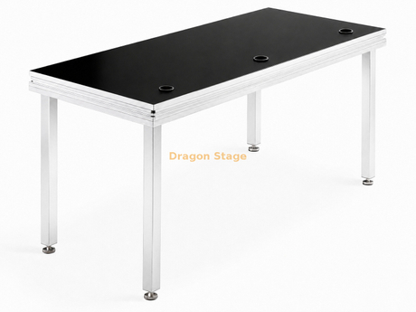 定制 2200x800x900mm 移动铝制 DJ 台，带可锁定脚轮