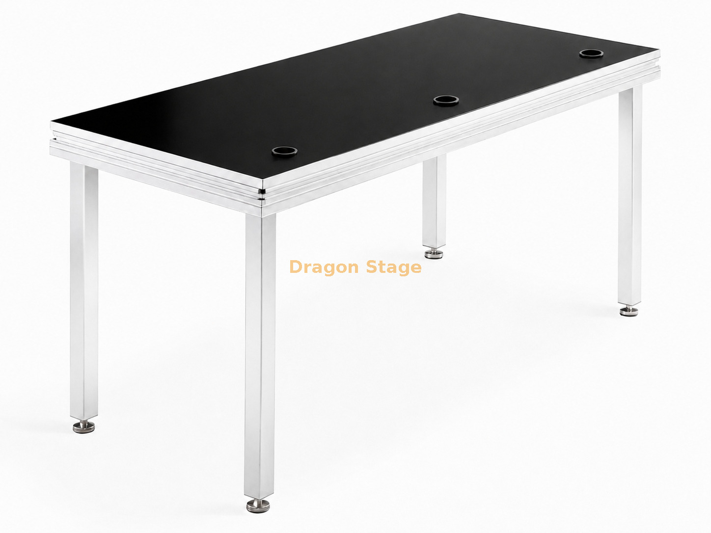 定制 2200x800x900mm 移动铝制 DJ 台，带可锁定脚轮