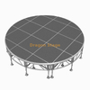 4.88m圆形铝合金便携式舞台系统，可调节0.4m-0.8m高度和楼梯
