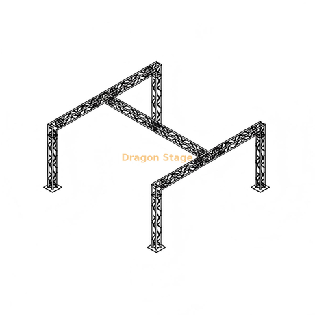 6x6m 铝合金移动舞台灯光桁架系统 – 重型 3m 高专业活动龙门架