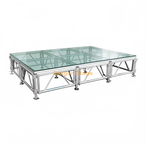 铝质透明亚克力玻璃装饰婚礼舞台3.66x2.44m高度0.4-0.6m