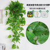模拟的紫罗兰色墙壁悬挂兰花大刺绣人造塑料花丝绸花深绿色新的超密集的手感绿色常春藤（包括三角形篮子）