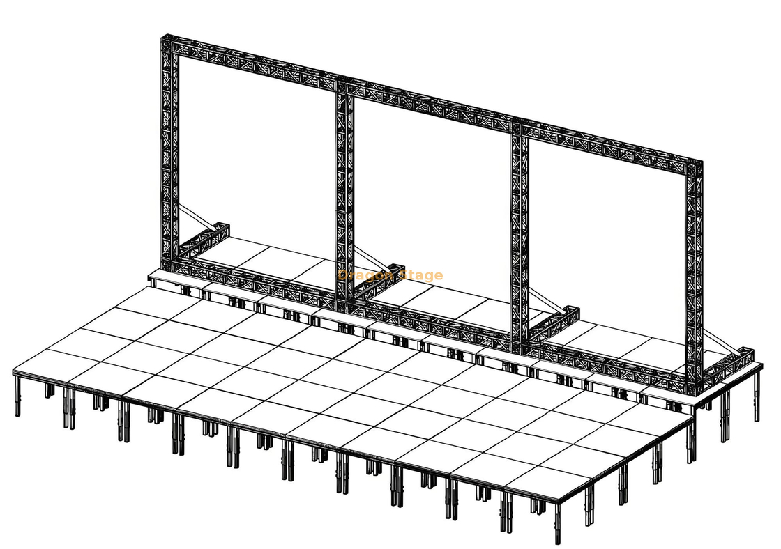 LED视频支持结构桁架16x6m