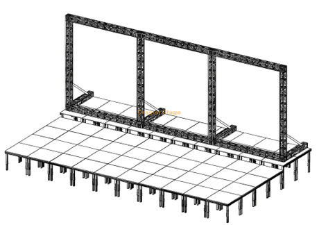 LED视频支持结构桁架16x6m
