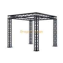 290毫米铝黑色尖顶阶段框架结构3x3x3m