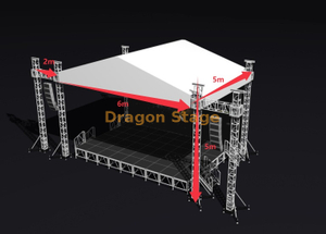 小型户外音乐会声音屋顶桁架阶段6x5x5m