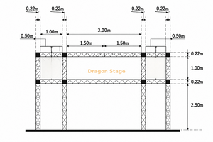 用于体育赛事和活动标牌的 6x1.5x4m 铝制插口桁架入口龙门架