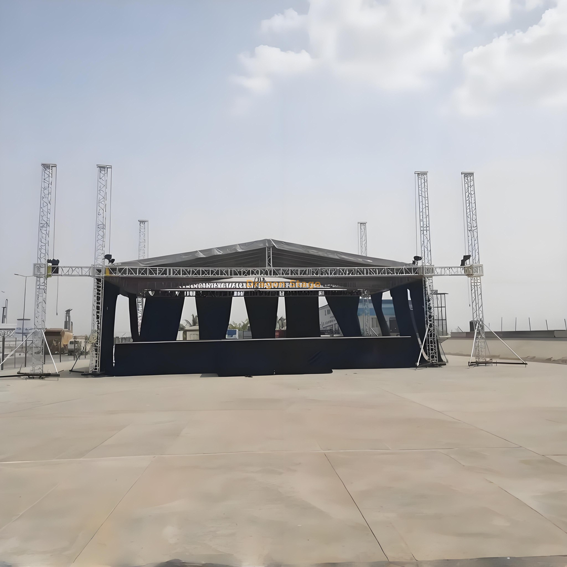 用于户外音乐会的铝制屋顶桁架系统10x6x6m