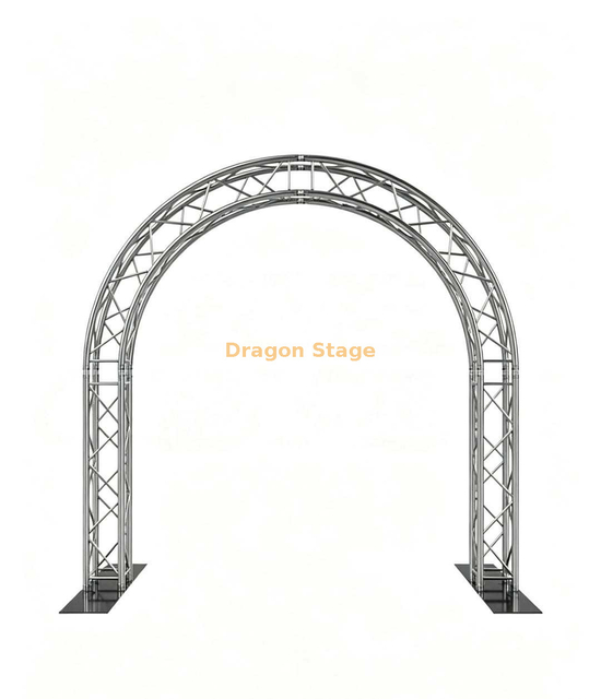 3.8x3.4m 290mm 铝制插口拱桁架网关，适用于婚礼和展览